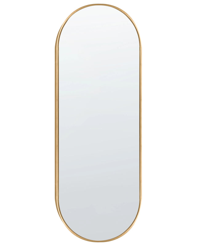 Wall Mirror Gold Metal Frame Large Hanging Mirror Bedroom Living Room Hallway Glam Style Beliani