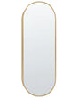 Wall Mirror Gold Metal Frame Large Hanging Mirror Bedroom Living Room Hallway Glam Style Beliani