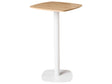 Garden Bistro Coffee Table Light Brown and White Square Top 60x60 cm Metal Base Rustic Modern Beliani