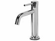 Bathroom Basin Mixer Tap Silver Brass 18 cm Chromed Single Lever Bathroom Accessories Modern Beliani