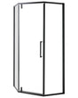 Shower Enclosure Black Tempered Glass Aluminium Frame 90 x 90 x 190 cm Hinged Transparent Door Beliani