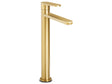 Bathroom Basin Mixer Tap Gold Brass 30 cm Matt Single Lever Bathroom Accessories Modern Beliani