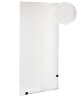 Shower Screen Black Tempered Glass Aluminium Frame 90 x 195 cm Walk In Wet Room Fluted Beliani