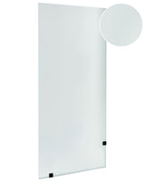 Shower Screen Black Tempered Glass Aluminium Frame 90 x 195 cm Walk In Wet Room Bathroom Shower Beliani
