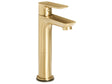 Bathroom Basin Mixer Tap Gold Brass 21 cm Matt Single Lever Bathroom Accessories Modern Beliani