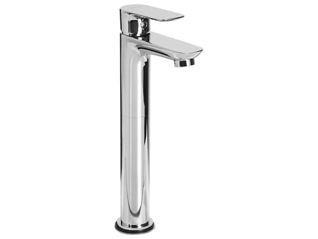 Bathroom Basin Mixer Tap Silver Brass 28 cm Chromed Single Lever Bathroom Accessories Modern Beliani