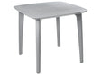 Garden Dining Table Light Grey Synthetic Frame 4 Seater Weather Resistant Outdoor Patio Beliani