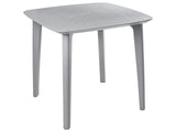 Garden Dining Table Light Grey Synthetic Frame 4 Seater Weather Resistant Outdoor Patio Beliani