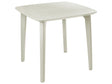 Garden Dining Table Light Beige Synthetic Frame 4 Seater Weather Resistant Outdoor Patio Beliani
