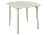 Garden Dining Table Light Beige Synthetic Frame 4 Seater Weather Resistant Outdoor Patio Beliani