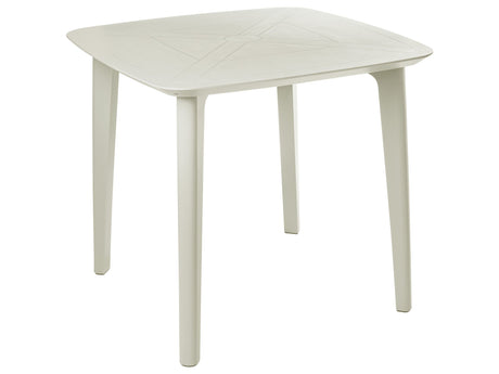 Garden Dining Table Light Beige Synthetic Frame 4 Seater Weather Resistant Outdoor Patio Beliani