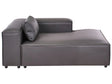 Left Hand Chaise Lounge Black Vegan Leather Modern Living Room Beliani