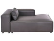 Left Hand Chaise Lounge Black Faux Leather Modern Living Room Beliani