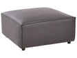 Ottoman Black Faux Leather Fabric Living Room Modern Beliani
