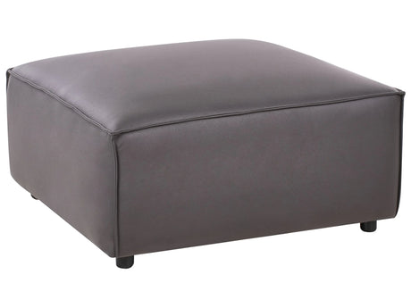 Ottoman Black Faux Leather Fabric Living Room Modern Beliani