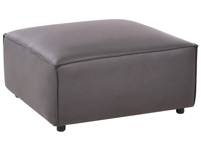 Ottoman Black Faux Leather Fabric Living Room Modern Beliani