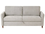 3 Seater Sofa Grey  Fabric Upholstery with Storage Thickly Padded Modern Style Living Room Furniture Beliani