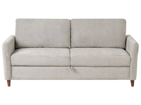 3 Seater Sofa Grey  Fabric Upholstery with Storage Thickly Padded Modern Style Living Room Furniture Beliani
