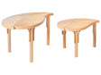 Nest of 2 Coffee Tables Natural Rattan Set of 2 Nesting Tables Indoor Outdoor Beliani