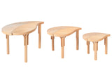 Nest of 3 Coffee Tables Natural Rattan Set of 3 Nesting Tables Indoor Outdoor Beliani