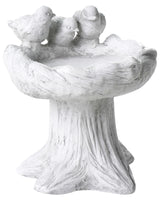 Bird Bath Grey Water Feeder for Birds MGO for Garden Outdoor Decorative Accent Beliani