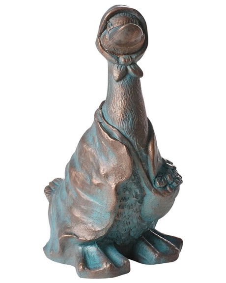 Decorative Figurine Brown MgO 36 cm Accent Piece Duck Indoor Outdoor Decoration Living Room Beliani