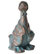 Decorative Figurine Brown MgO 36 cm Accent Piece Duck Indoor Outdoor Decoration Living Room Beliani