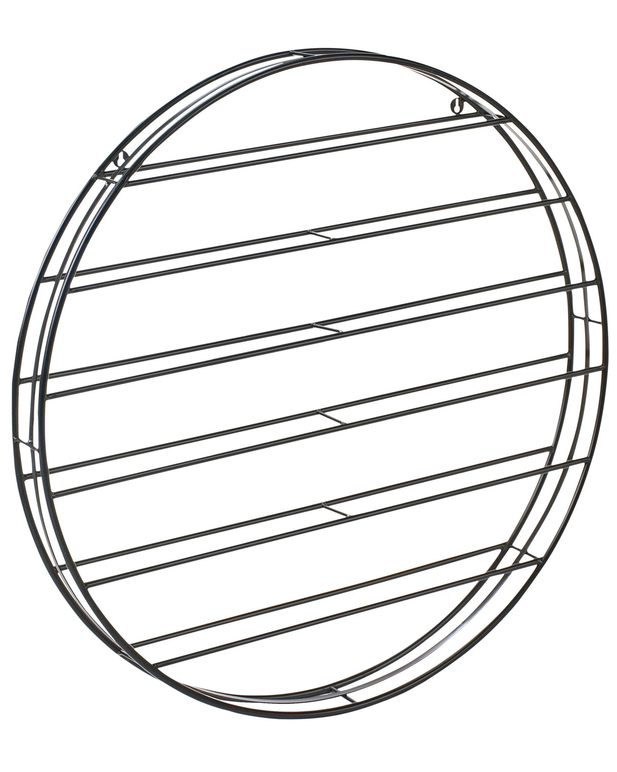 Wall Hanging Wine Rack Black Iron 80 x 80 x 9 cm for Bottles Modern Style Dining Room Kitchen Living Room Beliani