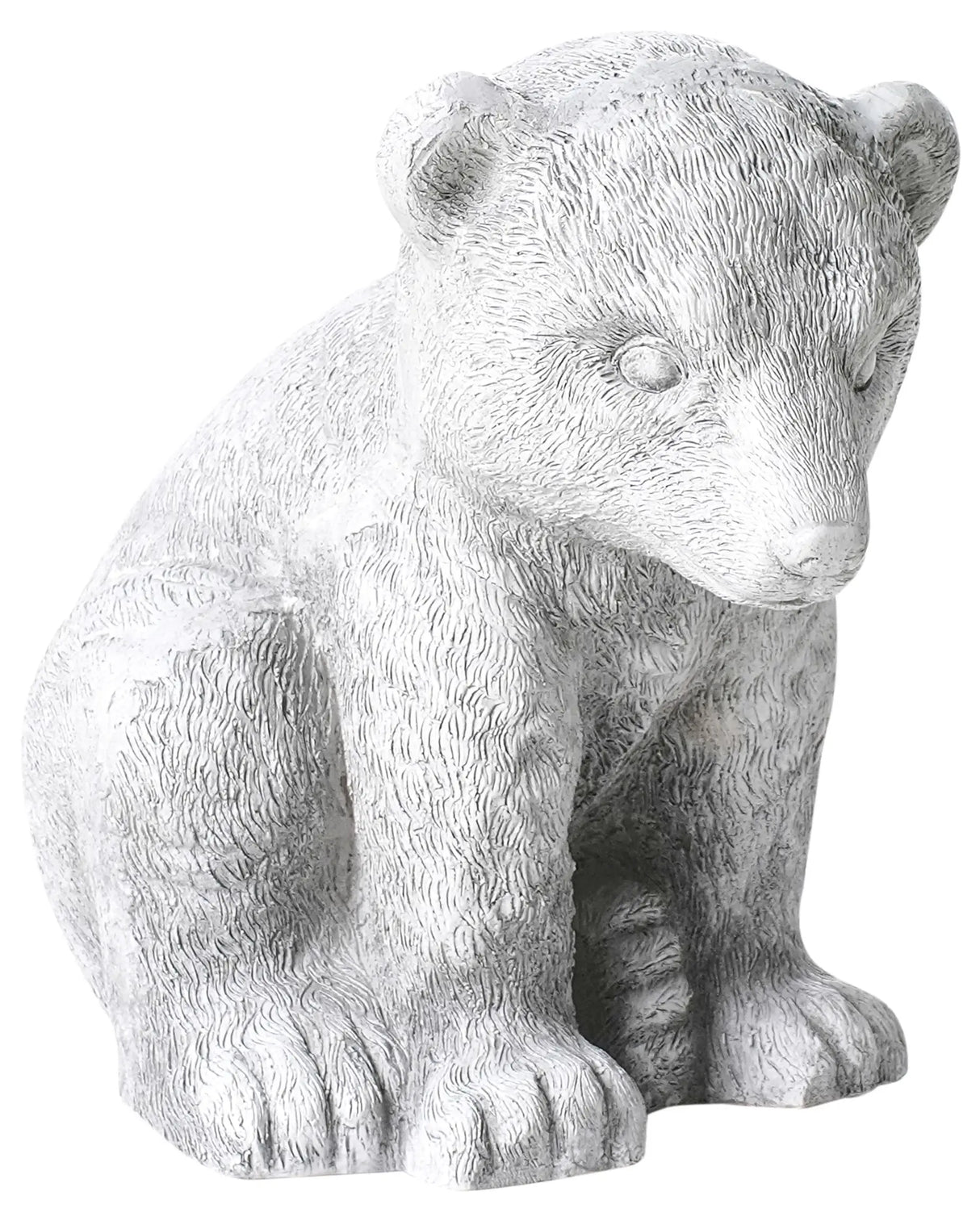Decorative Figurine Grey MgO 36 cm Accent Piece Bear Indoor Outdoor Decoration Living Room Beliani