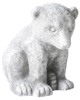 Decorative Figurine Grey MgO 36 cm Accent Piece Bear Indoor Outdoor Decoration Living Room Beliani