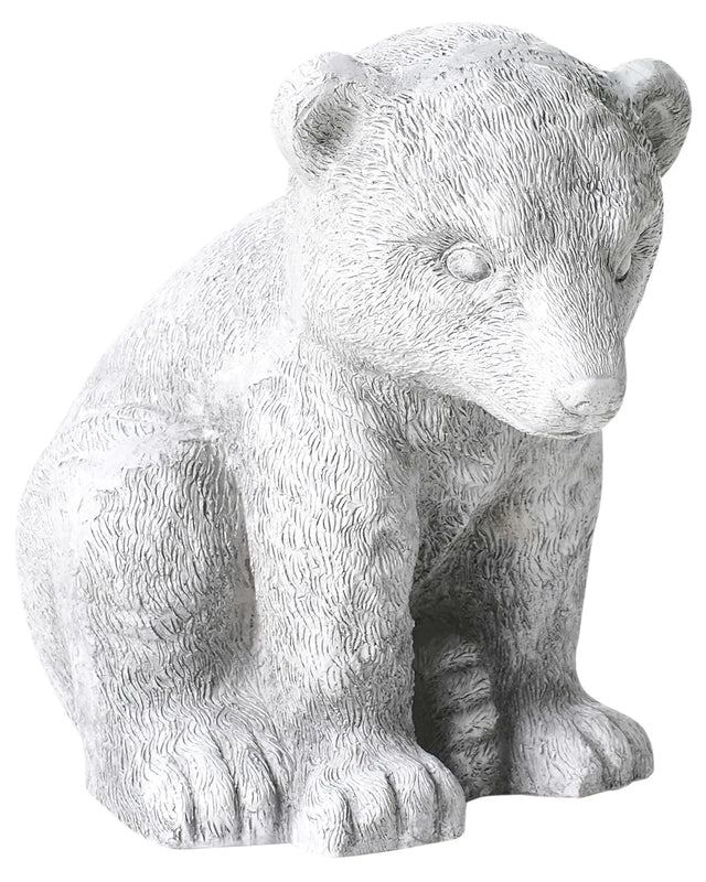 Decorative Figurine Grey MgO 36 cm Accent Piece Bear Indoor Outdoor Decoration Living Room Beliani