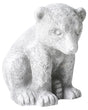 Decorative Figurine Grey MgO 36 cm Accent Piece Bear Indoor Outdoor Decoration Living Room Beliani