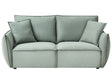 Sofa Light Green Fabric Upholstery Low Profile Deep Wide Seat Cushioned Backrest Modern Cosy Beliani
