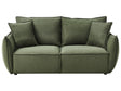 Sofa Green Fabric Upholstery Low Profile Deep Wide Seat Cushioned Backrest Modern Cosy Beliani