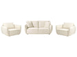 Living Room Set Light Beige Fabric Upholstery Low Profile Deep Wide Seat Cushioned Backkrest Modern Cosy Beliani