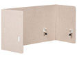 Full Desk Screen Beige PET Board Fabric Cover 120 x 60 cm Acoustic Screen Modular Mounting Clamps Home Office Beliani