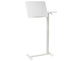 Manually Adjustable Laptop Desk White Steel Frame 70 x 40 cm Sit and Stand Modern Design Office Beliani