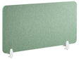 Desk Screen Green PET Board Fabric Cover 120 x 50 cm Acoustic Screen Modular Mounting Clamps Home Office Beliani