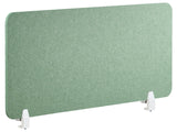 Desk Screen Green PET Board Fabric Cover 120 x 50 cm Acoustic Screen Modular Mounting Clamps Home Office Beliani