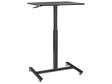 Manually Adjustable Mobile Laptop Desk Black  Steel Frame 65 x 48 cm Sit and Stand Modern Design Office Beliani
