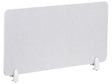 Desk Screen Off-White PET Board Fabric Cover 120 x 50 cm Acoustic Screen Modular Mounting Clamps Home Office Beliani
