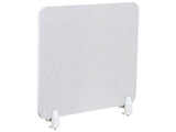 Desk Screen Off-White PET Board Fabric Cover 72 x 50 cm Acoustic Screen Modular Mounting Clamps Home Office Beliani