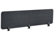 Desk Screen Dark Grey PET Board Fabric Cover 180 x 40 cm Acoustic Screen Modular Mounting Clamps Home Office Beliani