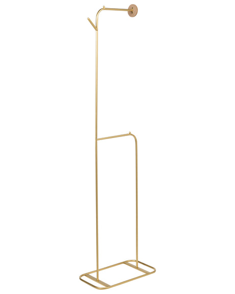 Clothes Rail Gold Iron Metal 171 cm Freestanding Rack Beliani