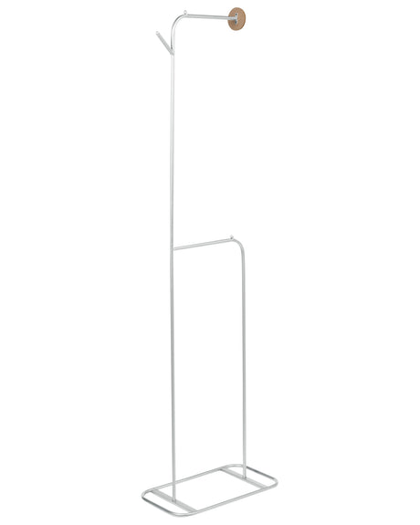 Clothes Rail Silver Iron Metal 171 cm Freestanding Rack Beliani