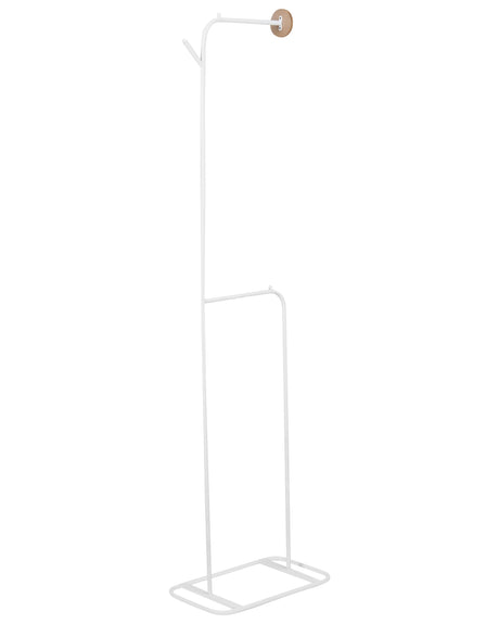Clothes Rail White Iron Metal 171 cm Freestanding Rack Beliani