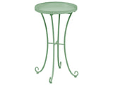 Garden Side Table Green Metal Round 40 cm Outdoor Vintage Style Beliani