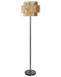 Floor Lamp Natural Paper Rope Matte Black Base Bedroom Living Room Boho Style Beliani