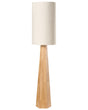 Floor Lamp Natural Rubberwood Fabric Linen Shade Living Room Bedroom Beliani