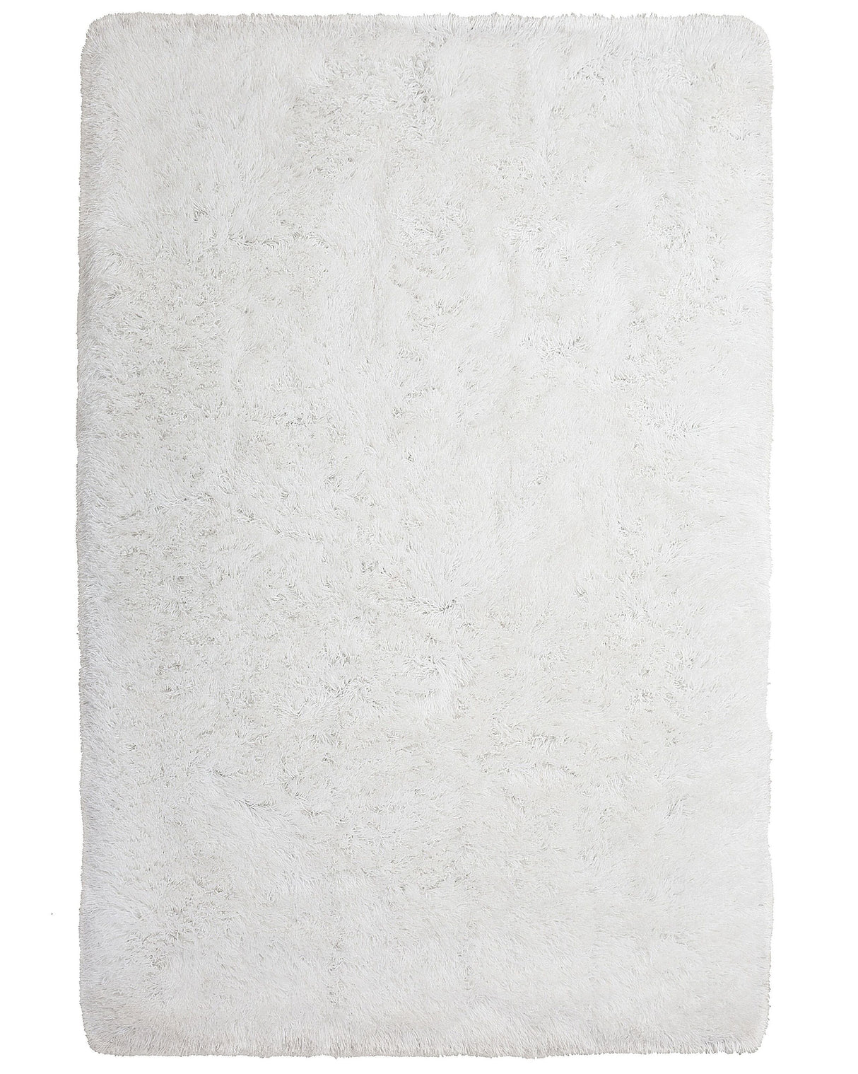 Shaggy Area Rug High-Pile Carpet Solid White Polyester Rectangular 200 x 300 cm Beliani